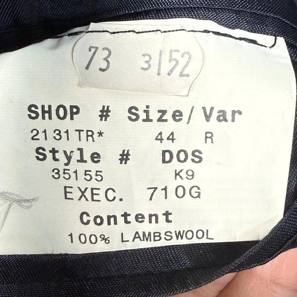 Jos. A. Bank Executive Collection Blazer Mens 44R Blue Lambswool‎ Herringbone